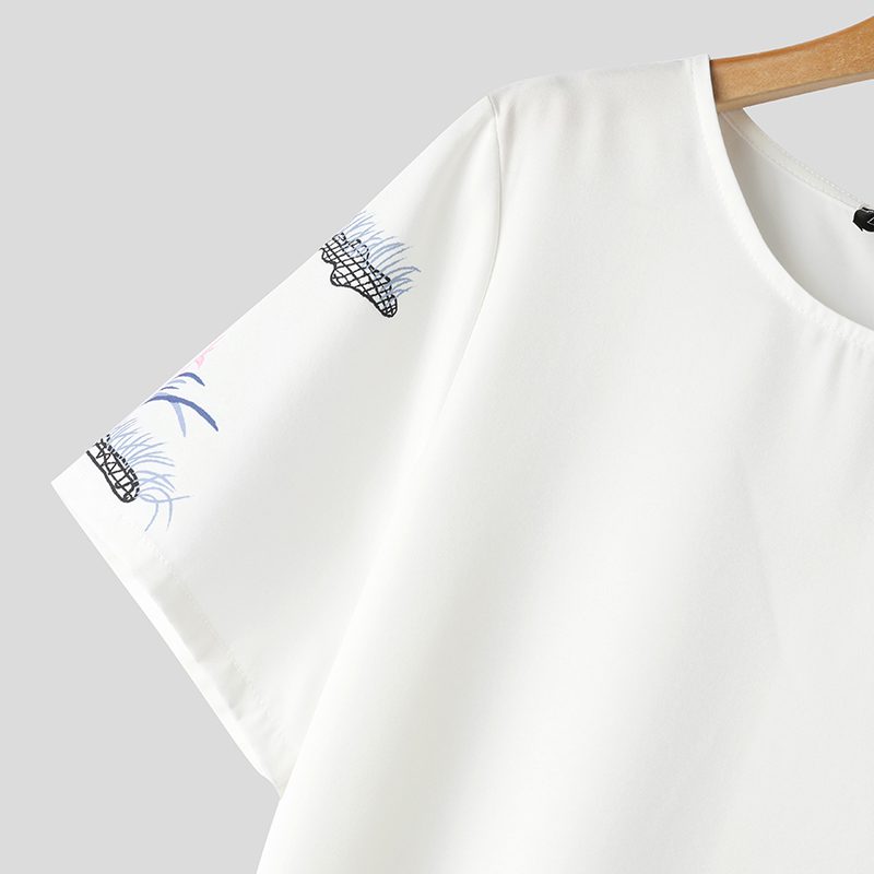 ZANZEA Elegant Style Women��s Dresses Casual Short Sleeved Party Floral Printed Loose Mini A-Line Dress