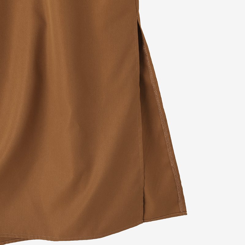 ZANZEA Women��s Dresses Turn-Down-Collar 3/4 Sleeve Elegant Office Side Split Plain Maxi Shirt Dress