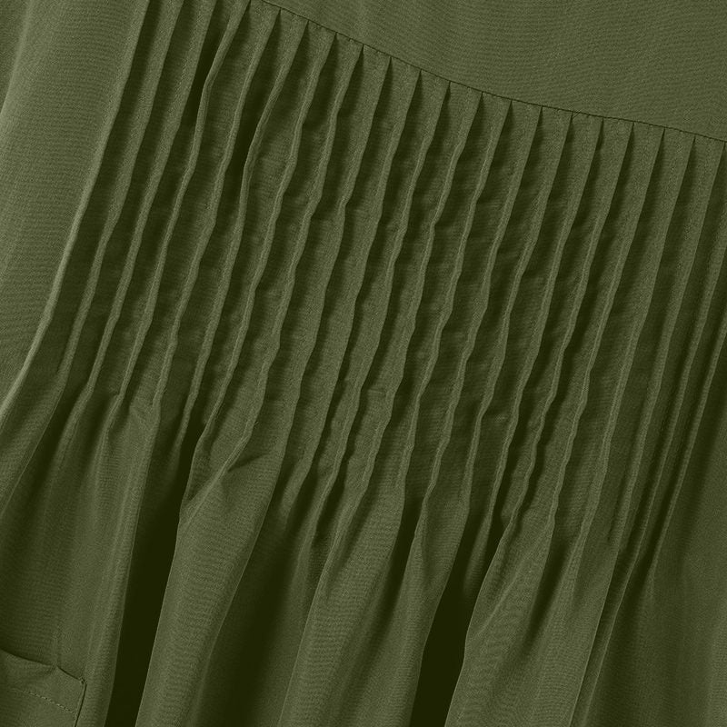 ZANZEA Women Short Sleeve Pleated Party Long Dress Casual Loose Sundress Maxi Dress with Pockets