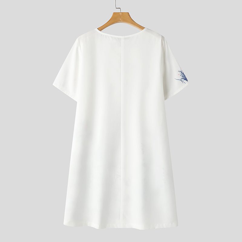 ZANZEA Elegant Style Women��s Dresses Casual Short Sleeved Party Floral Printed Loose Mini A-Line Dress