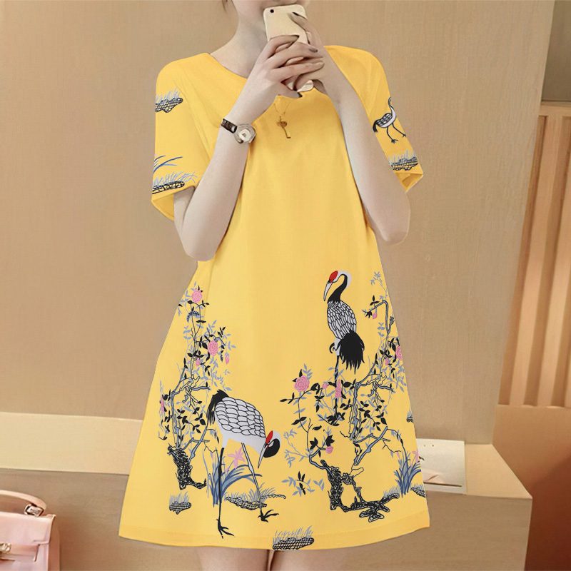 ZANZEA Elegant Style Women��s Dresses Casual Short Sleeved Party Floral Printed Loose Mini A-Line Dress